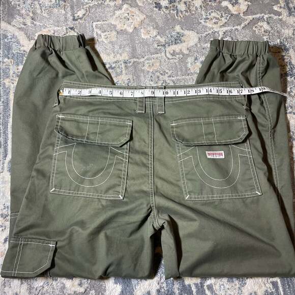 True Religion Bobbi Baggy Cargo Pants Womens 30 Kalamata Green Joggers - Picture 6 of 6